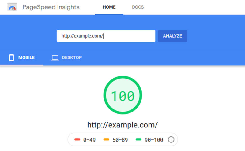 PageSpeed Insights - Performance Score - Mobile