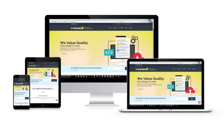 Responsive Websites allow flexibility by resizing the content on your website to accommodate the viewing port size of the electronic device, creating a better experience for web page visitors.