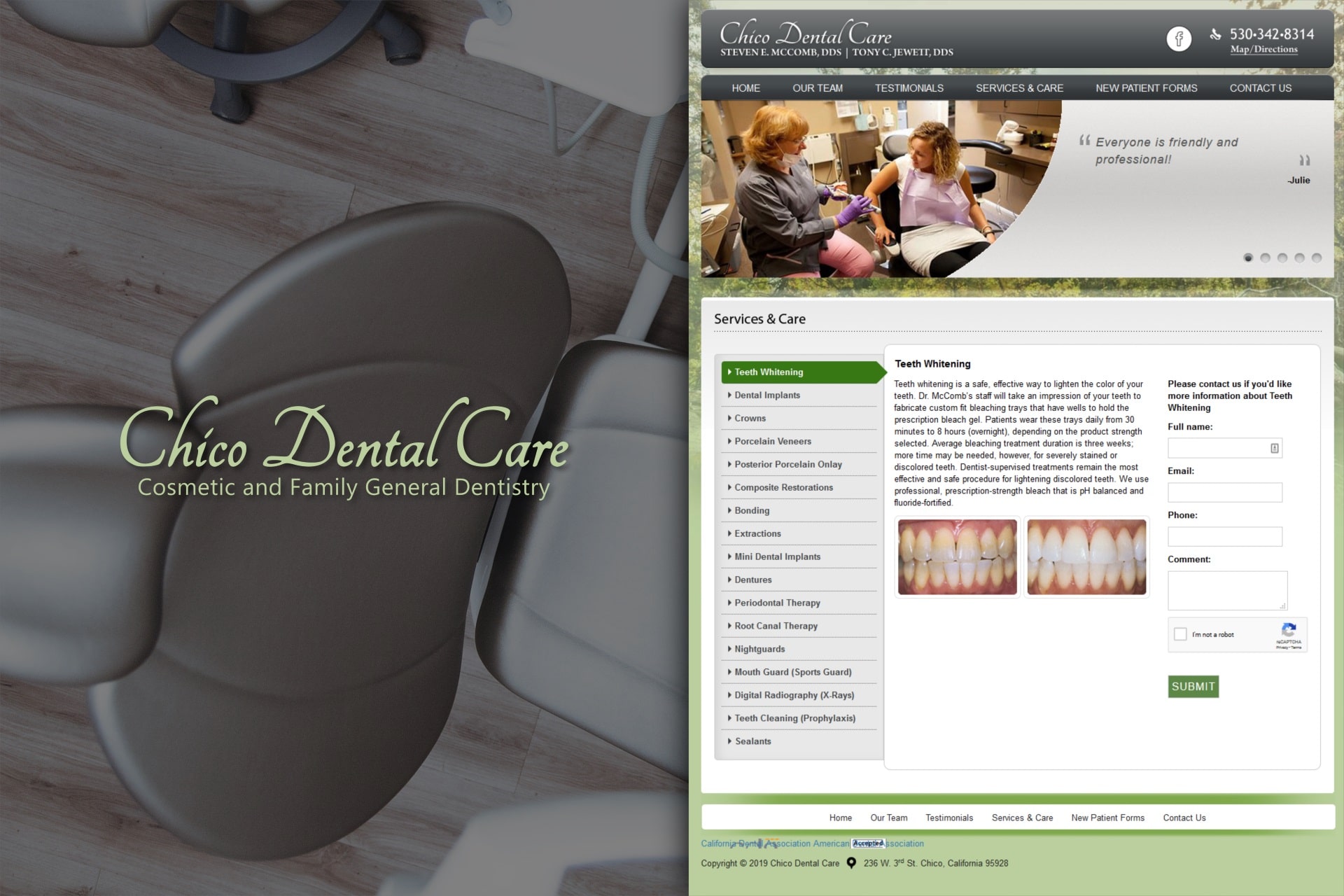 Chico Dental Care Services and Care.