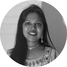 Preeti - Web Developer in Black and White