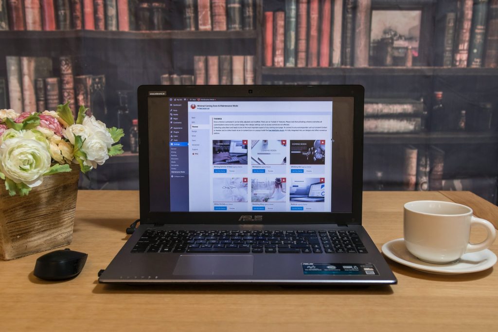 Laptop showing a WordPress screen