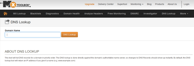 MXToolbox - DNS Lookup