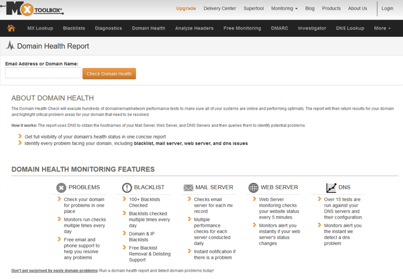 MXToolbox - Domain Health Report