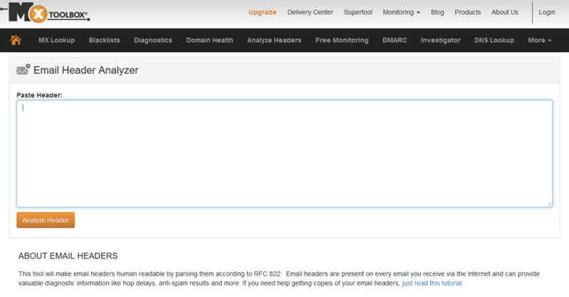 MXToolbox - Email Header Analyzer
