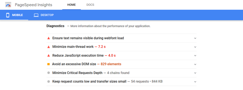 PageSpeed Insights - Website Diagnostics