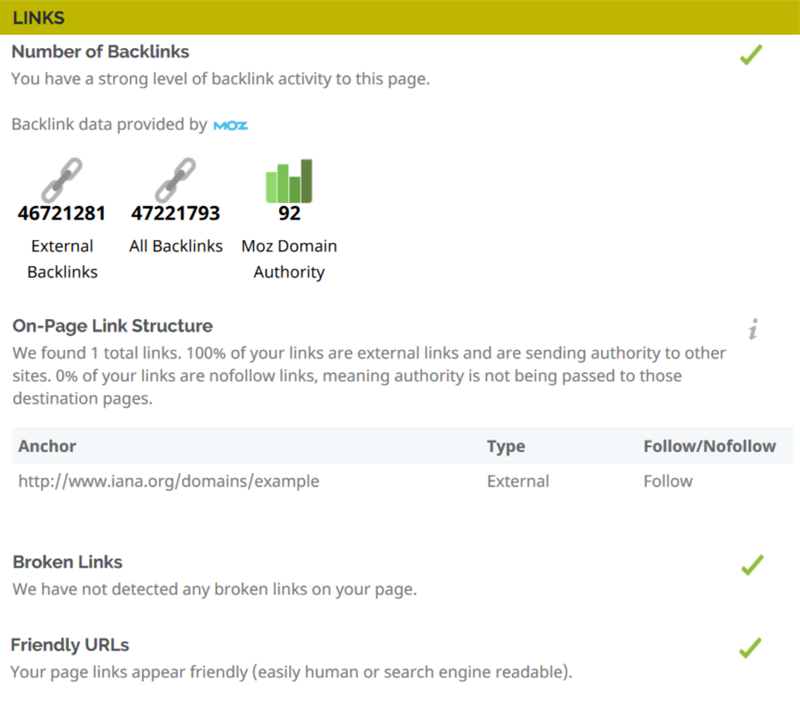 Website Audit Tool - Links