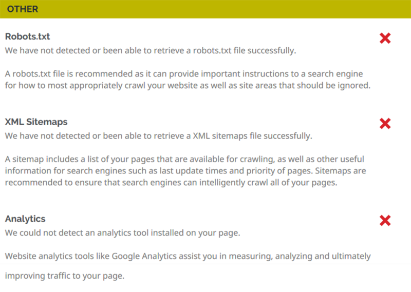Website Audit Tool - Other