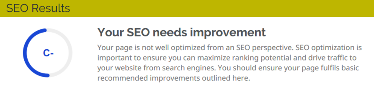 Website Audit Tool - SEO Results