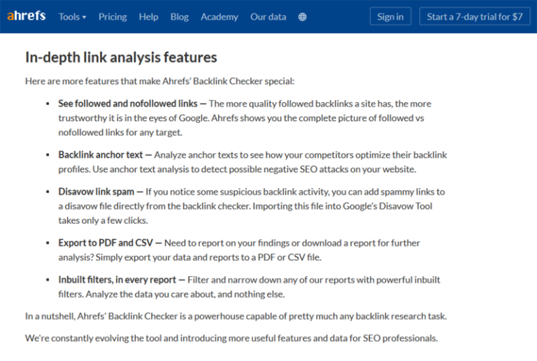 Ahrefs backlink checker